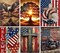 6 Packs Patriotic Diamond Art Kits for Adults,4th of July Diamond Painting Kit,5D DIY Independence Day Diamond Dots Gem Art for Adults Home Wall Decor 12x16inch